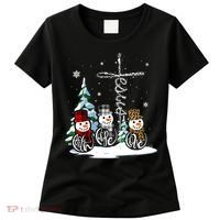 Merry Christmas Faith Hope Love Christmas Snowmen Gift Women's T-Shirt thumb 0