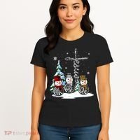 Merry Christmas Faith Hope Love Christmas Snowmen Gift Women's T-Shirt thumb 4