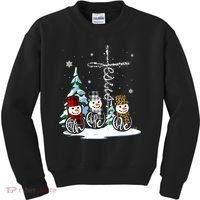 Merry Christmas Faith Hope Love Christmas Snowmen Gift Kids Sweatshirt thumb 0