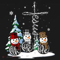 Merry Christmas Faith Hope Love Christmas Snowmen Gift Kids Hoodie thumb 5