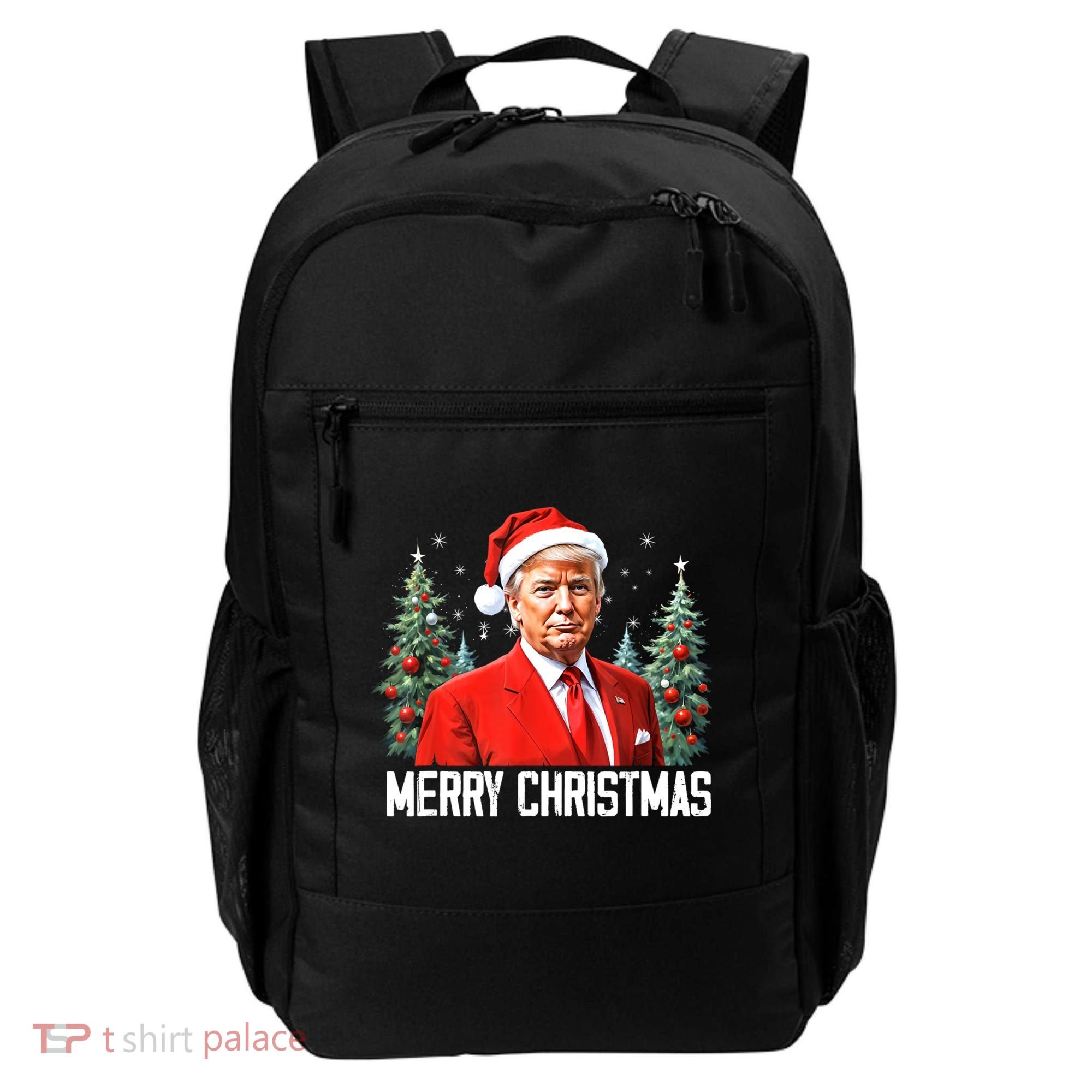 Merry Christmas Funny Santa Trump 2024 Xmas Gift Backpack