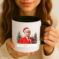 Merry Christmas Funny Santa Trump 2024 Xmas Gift Coffee Mug thumb 3