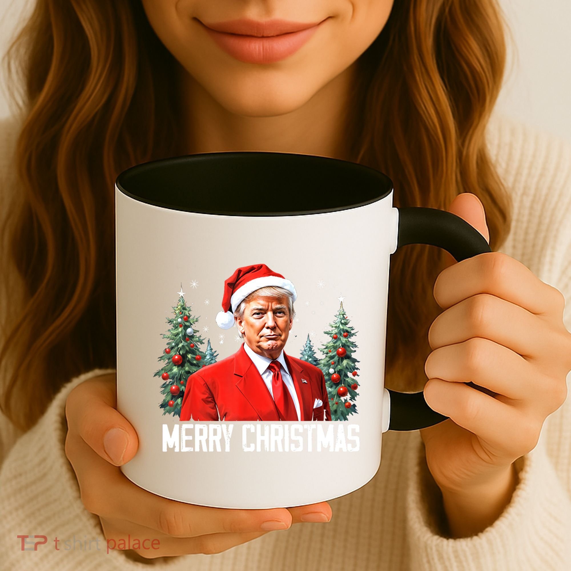 Merry Christmas Funny Santa Trump 2024 Xmas Gift Coffee Mug