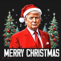 Merry Christmas Funny Santa Trump 2024 Xmas Gift Ornament thumb 1