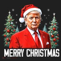 Merry Christmas Funny Santa Trump 2024 Xmas Gift Hat thumb 2