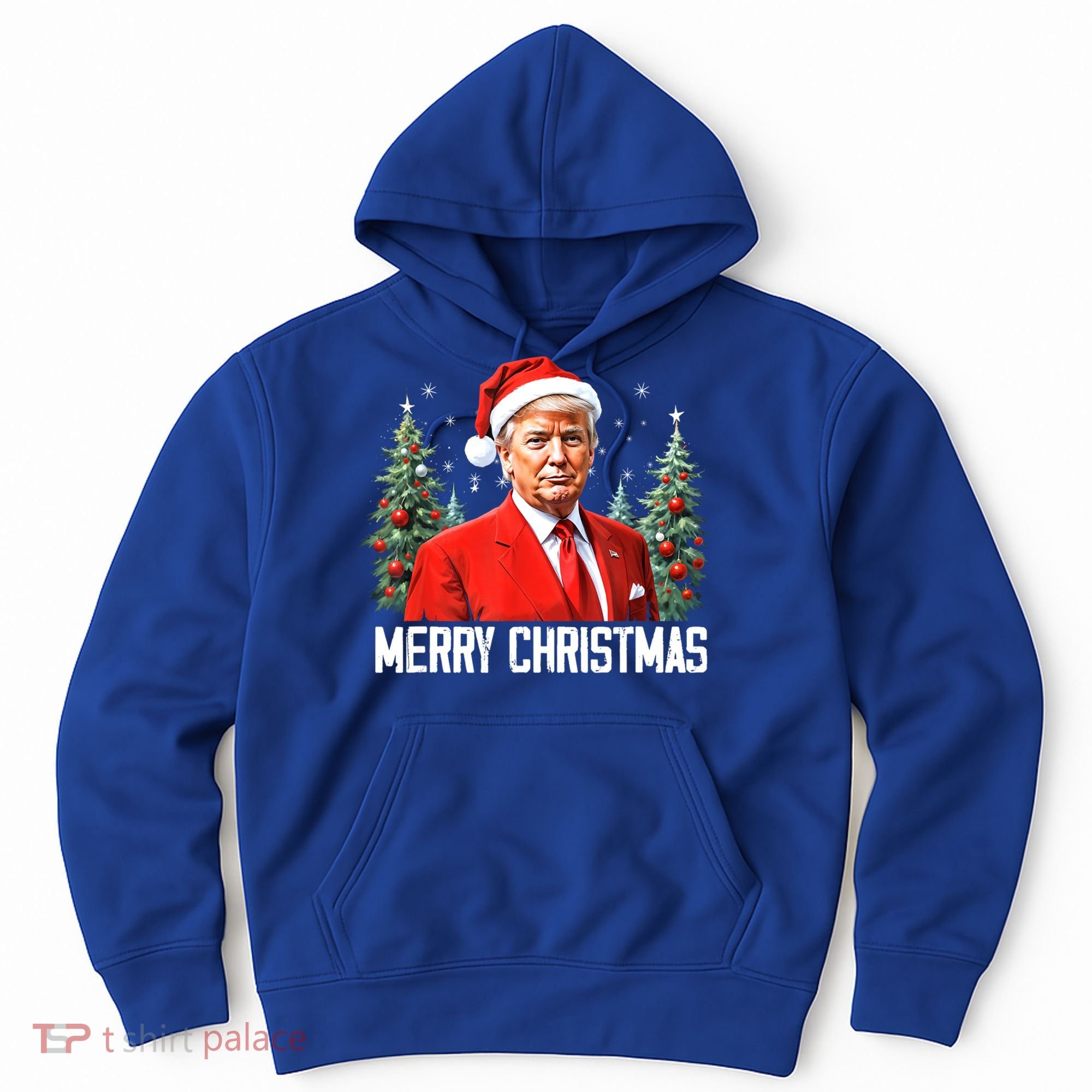 Merry Christmas Funny Santa Trump 2024 Xmas Gift Hoodie