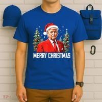 Merry Christmas Funny Santa Trump 2024 Xmas Gift T-Shirt thumb 6