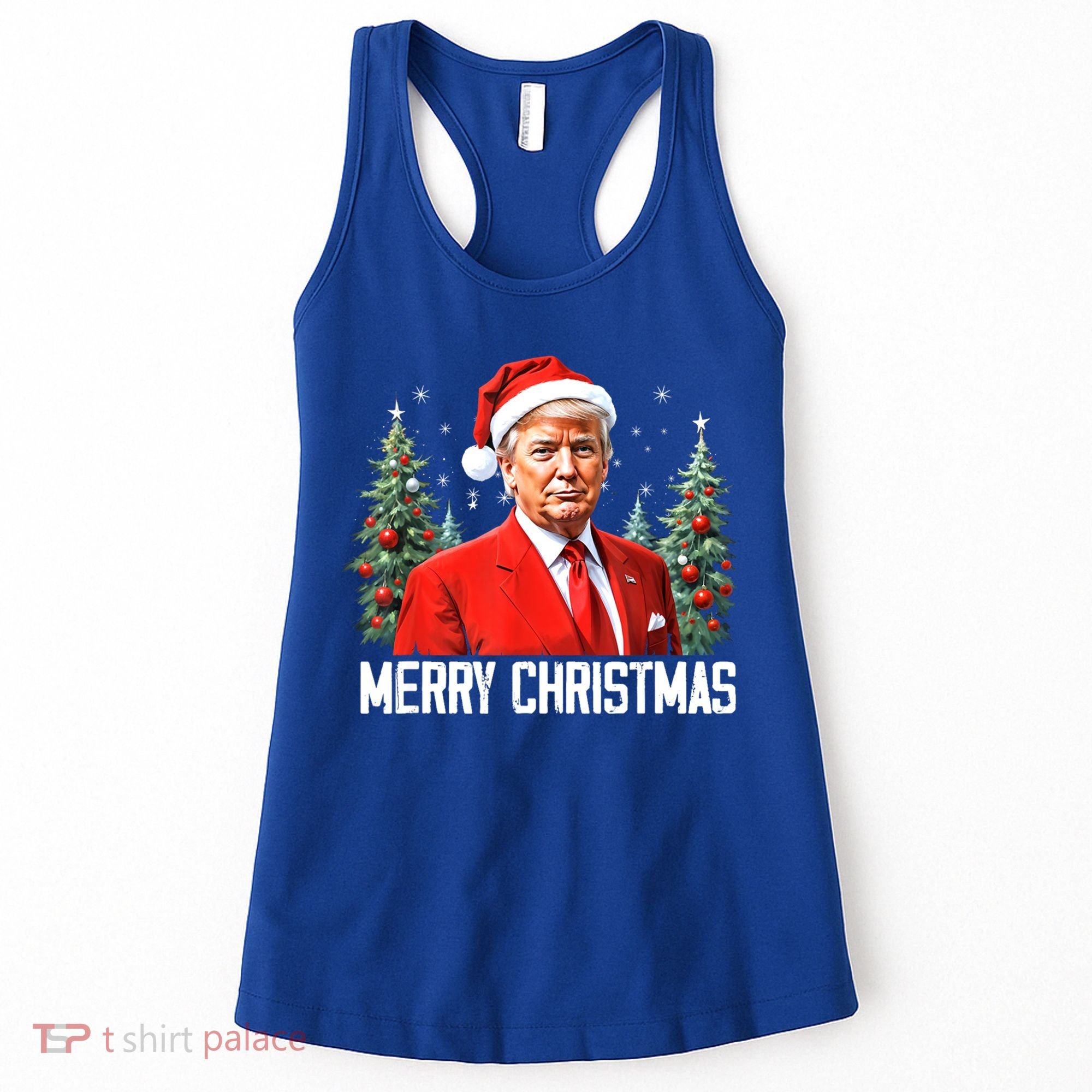 Merry Christmas Funny Santa Trump 2024 Xmas Gift Women's Tank Top