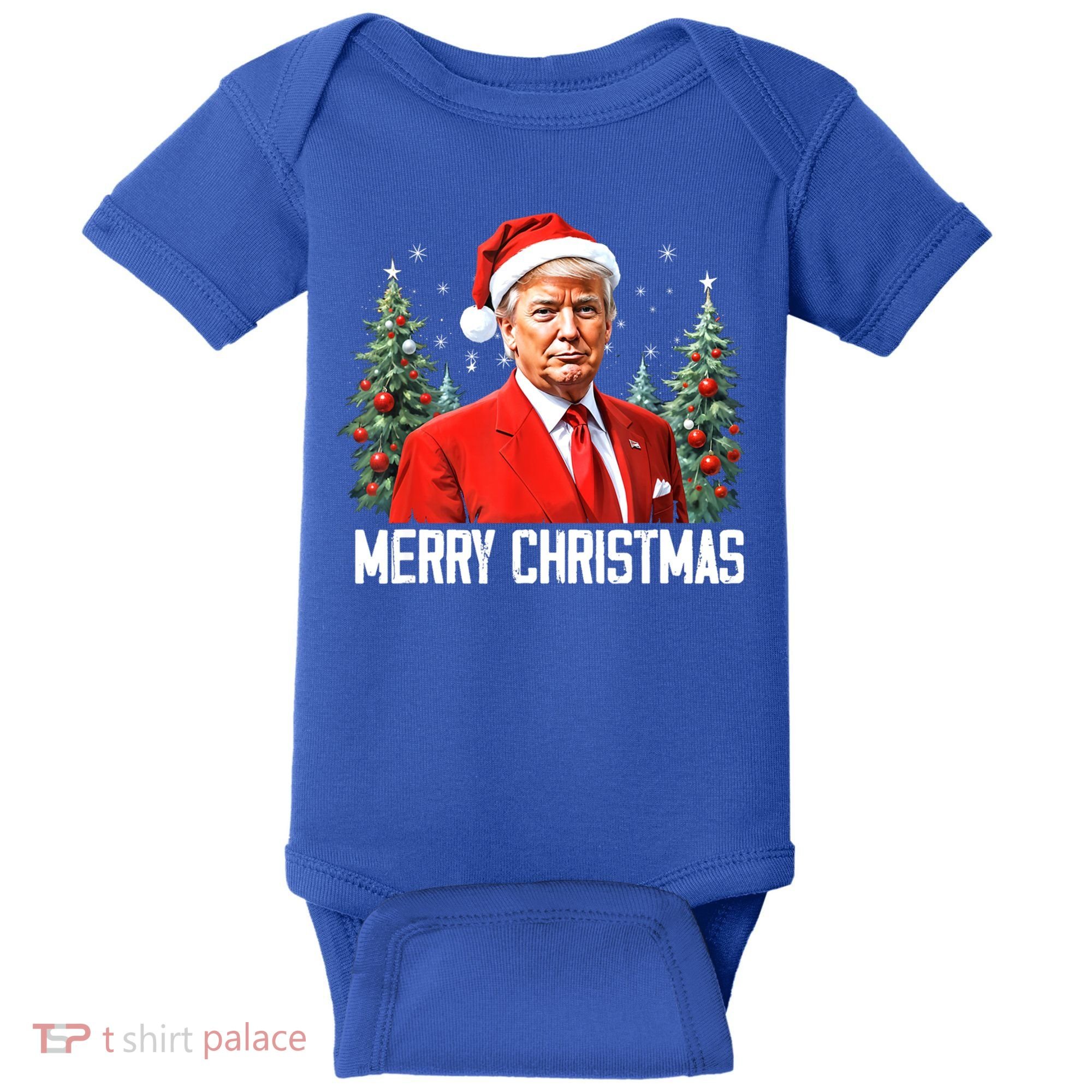 Merry Christmas Funny Santa Trump 2024 Xmas Gift Baby Bodysuit
