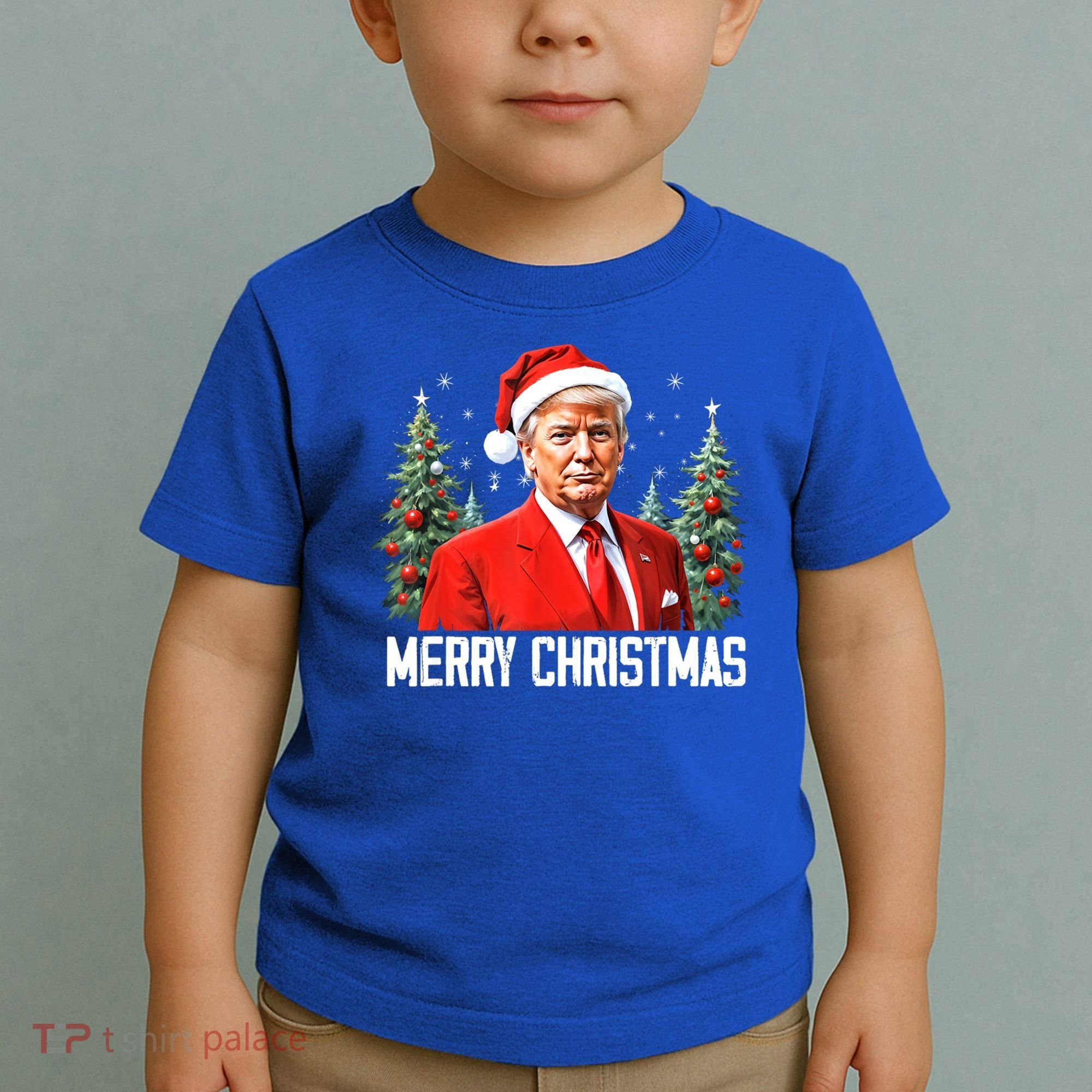 Merry Christmas Funny Santa Trump 2024 Xmas Gift Toddler T-Shirt