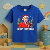 Merry Christmas Funny Santa Trump 2024 Xmas Gift Toddler T-Shirt thumb 3