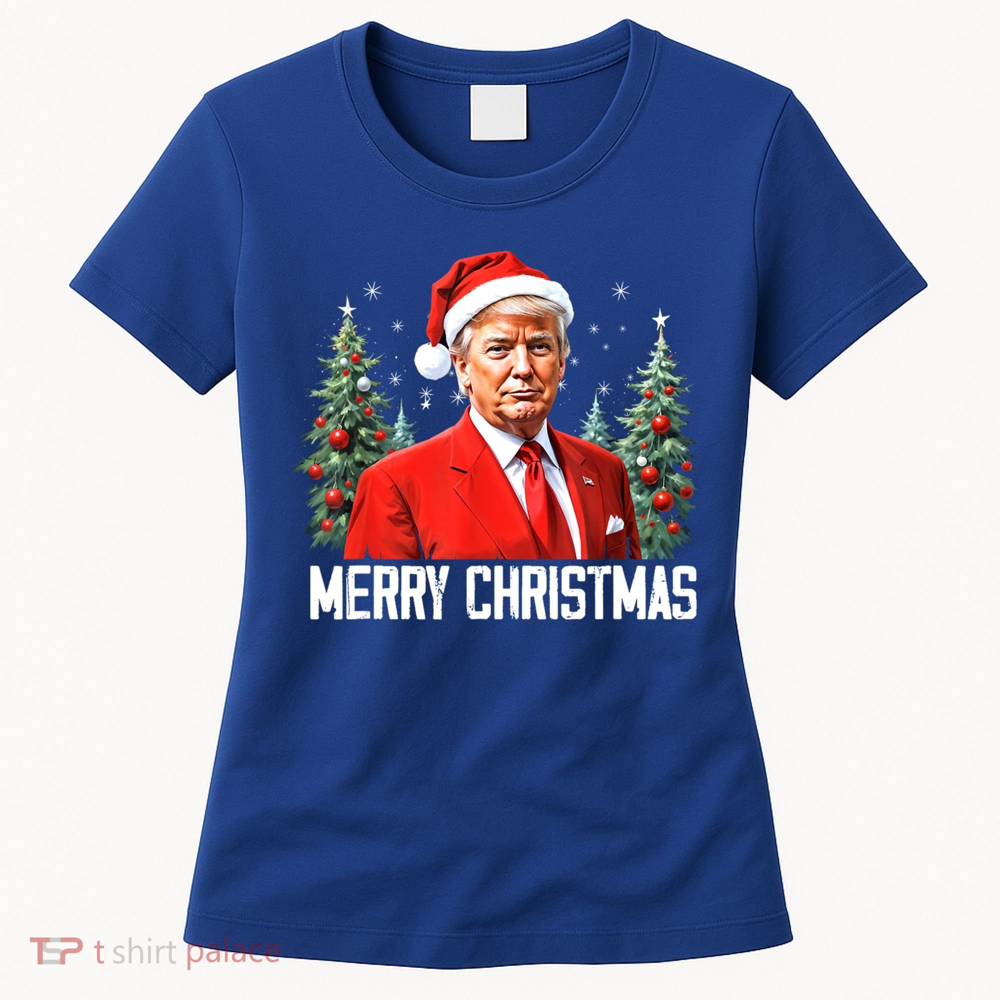 Merry Christmas Funny Santa Trump 2024 Xmas Gift Women's T-Shirt