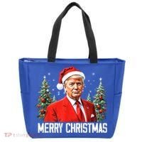 Merry Christmas Funny Santa Trump 2024 Xmas Gift Tote Bag thumb 0