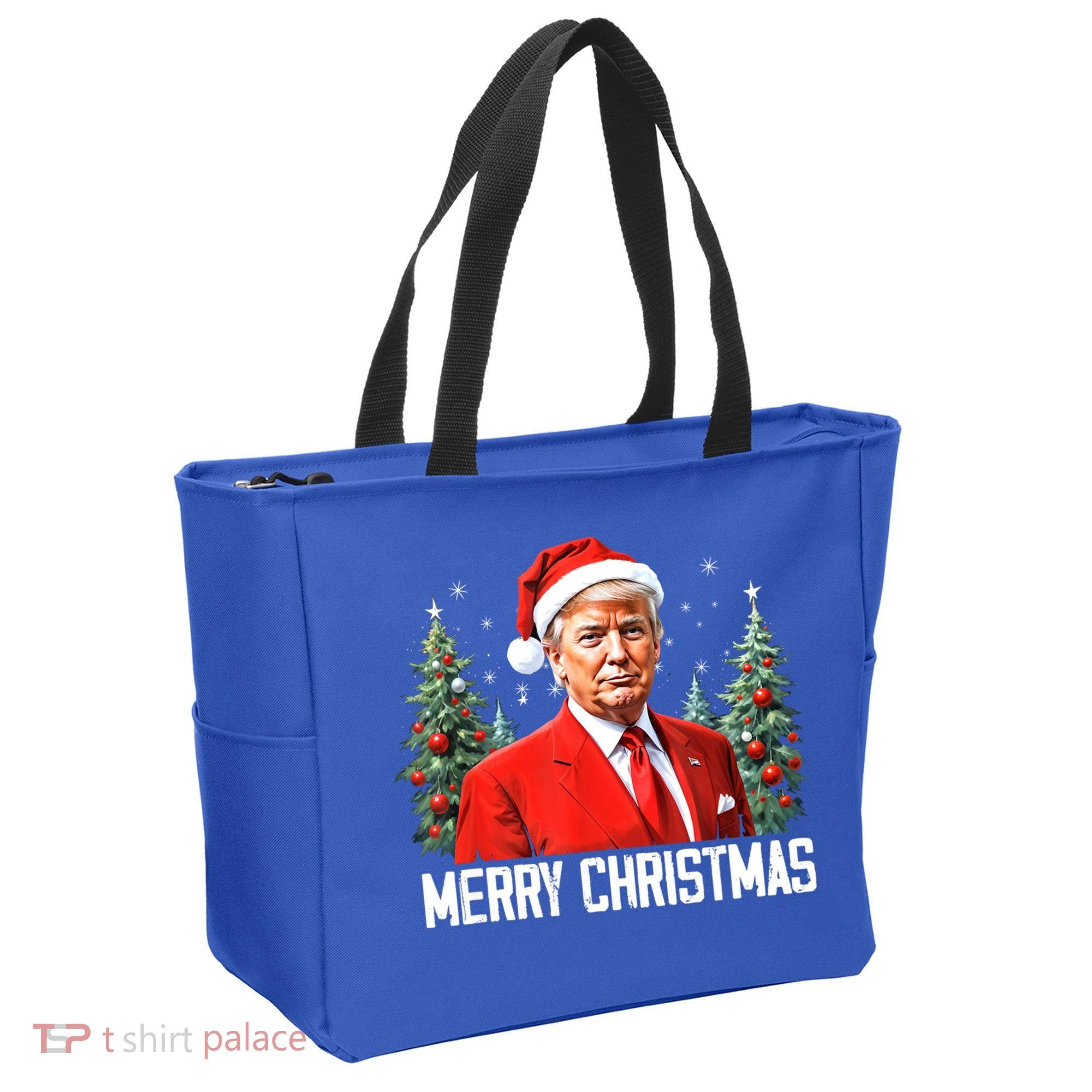 Merry Christmas Funny Santa Trump 2024 Xmas Gift Tote Bag