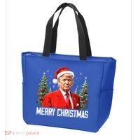 Merry Christmas Funny Santa Trump 2024 Xmas Gift Tote Bag thumb 3