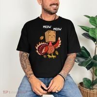 Meow Cat Funny Thanksgiving Turkey Comfort Colors T-Shirt thumb 3