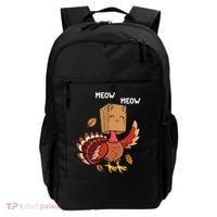 Meow Cat Funny Thanksgiving Turkey Backpack thumb 0