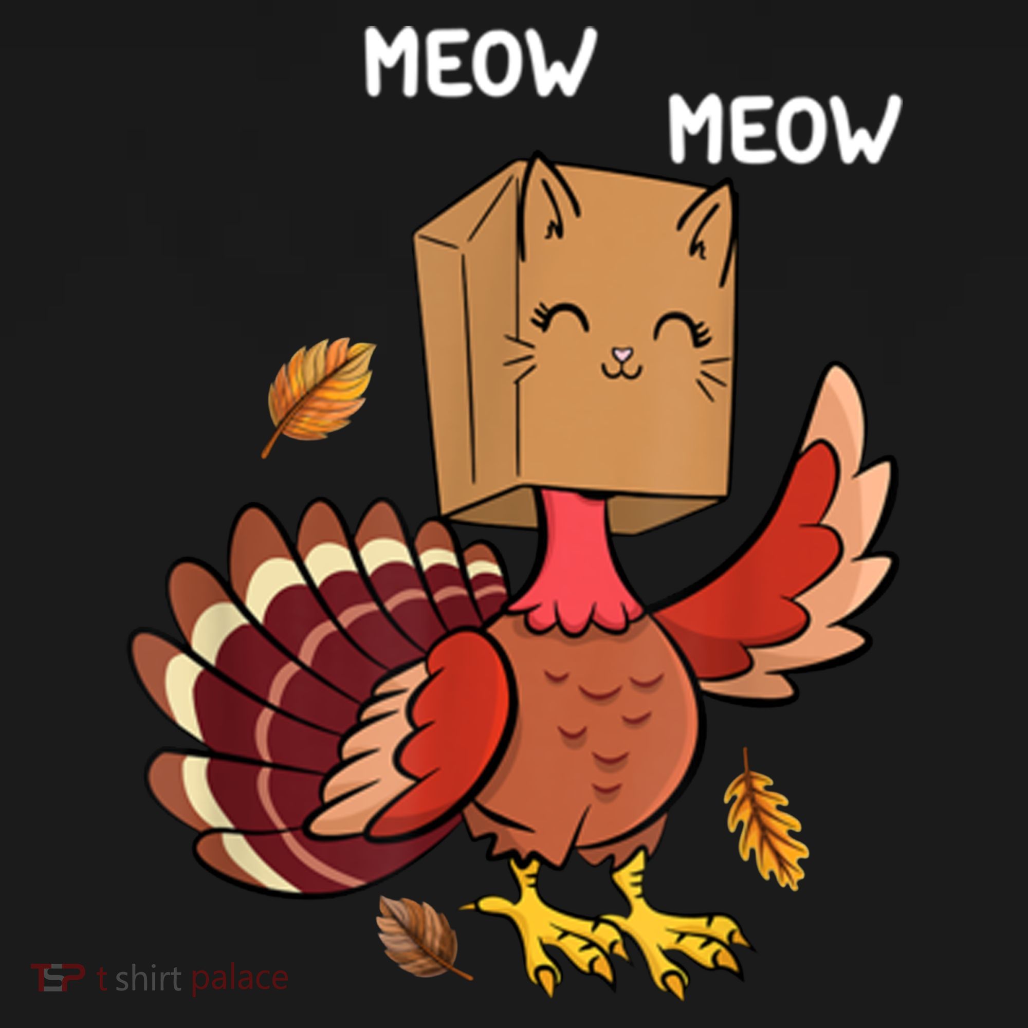 Meow Cat Funny Thanksgiving Turkey Bucket Hat