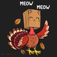 Meow Cat Funny Thanksgiving Turkey Hat thumb 2