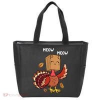 Meow Cat Funny Thanksgiving Turkey Tote Bag thumb 0