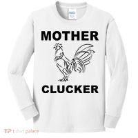 Mother Clucker Funny Chicken Kids Long Sleeve Shirt thumb 0