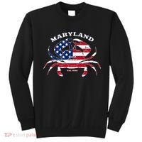 Maryland Crab Flag Patriotic and Quirky Summertime USA Sweatshirt thumb 0