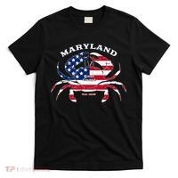 Maryland Crab Flag Patriotic and Quirky Summertime USA T-Shirt thumb 0