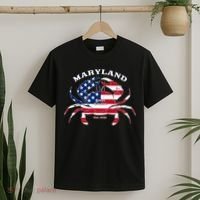 Maryland Crab Flag Patriotic and Quirky Summertime USA T-Shirt thumb 2