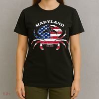 Maryland Crab Flag Patriotic and Quirky Summertime USA T-Shirt thumb 4