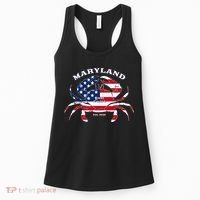 Maryland Crab Flag Patriotic and Quirky Summertime USA Women's Tank Top thumb 0