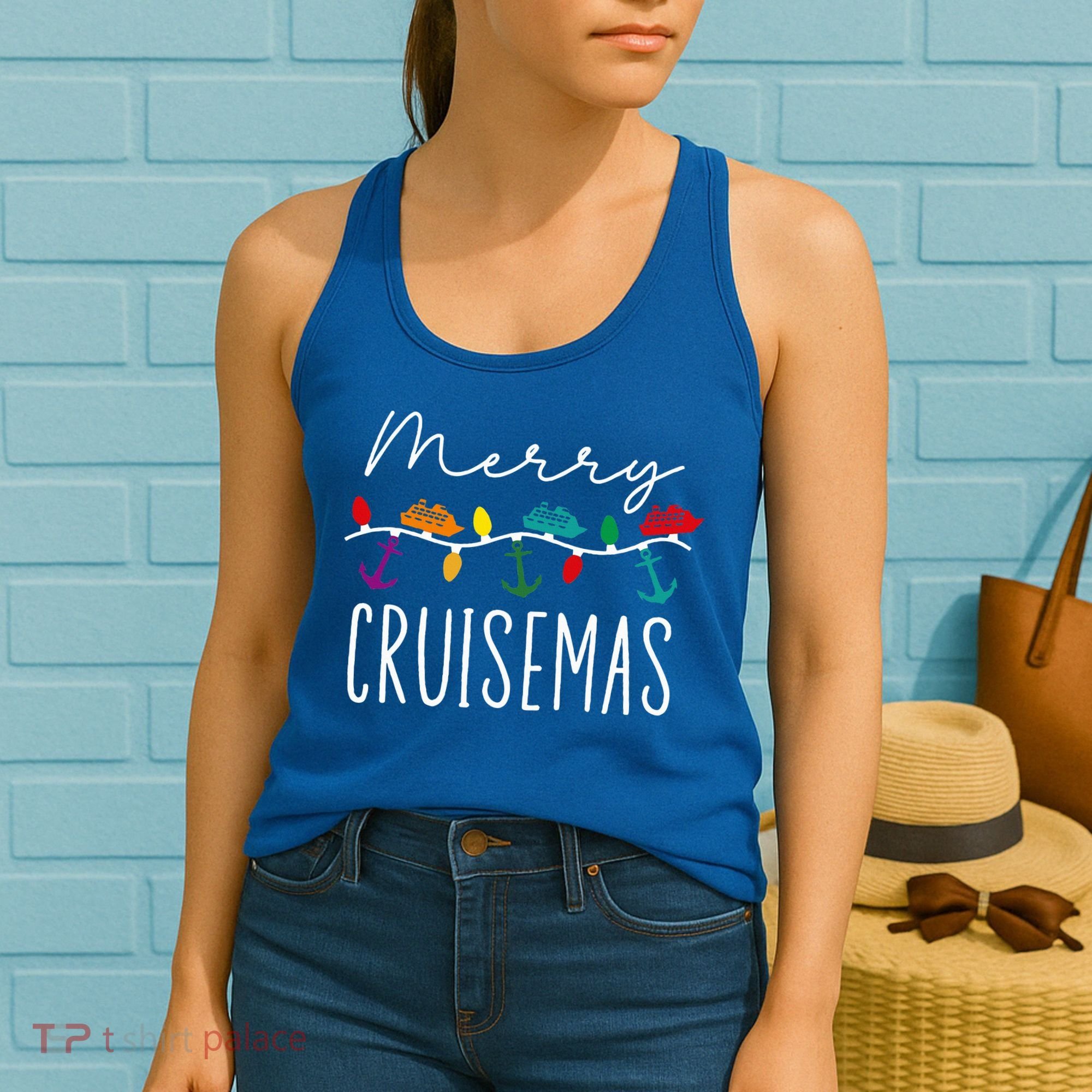 Merry Cruisemas Family Cruise Christmas Cruisin Crew  Women's Tank Top
