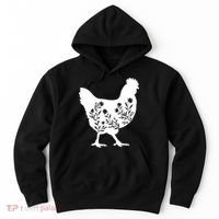 Mama Chicken Floral Mom Lover Mother Grandma Hoodie thumb 0