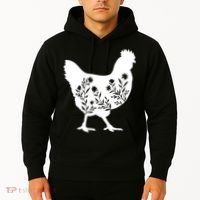 Mama Chicken Floral Mom Lover Mother Grandma Hoodie thumb 2