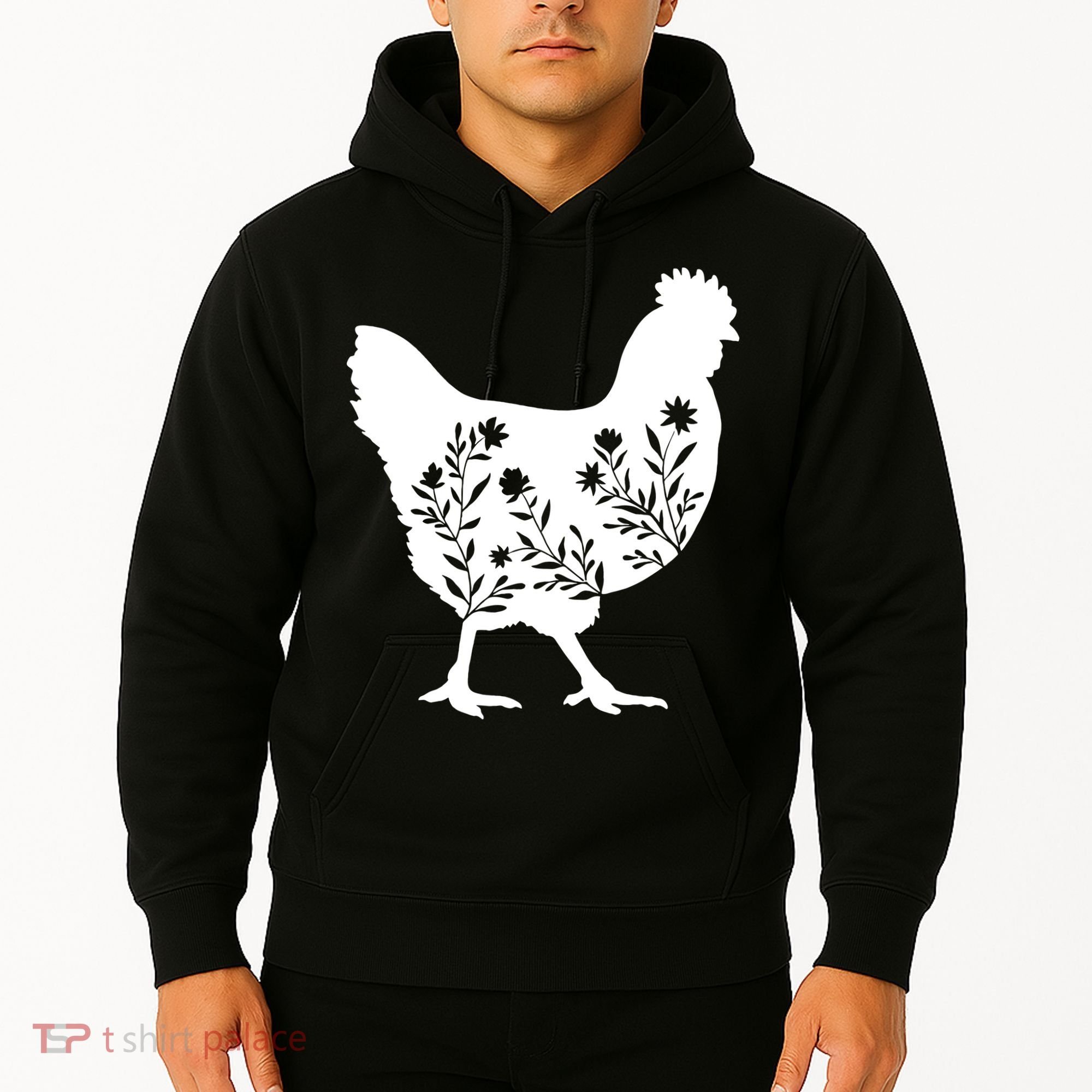 Mama Chicken Floral Mom Lover Mother Grandma Hoodie