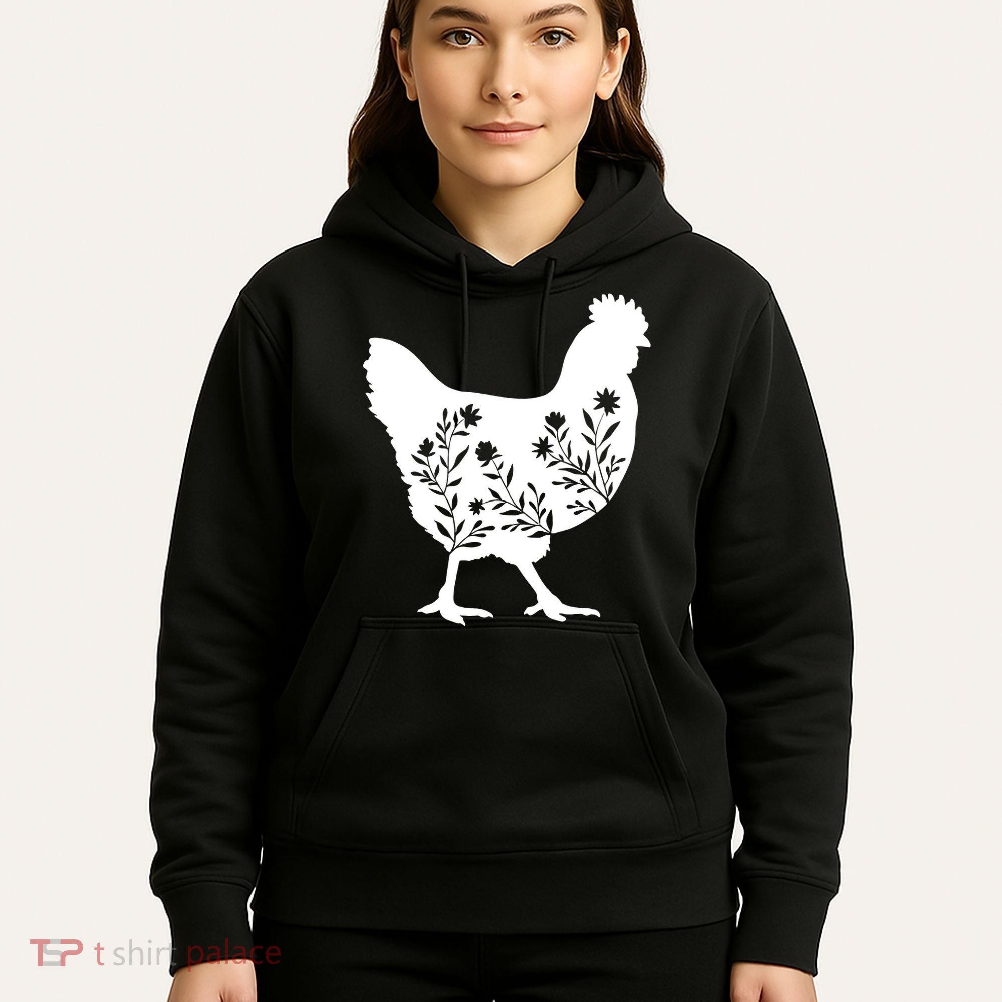 Mama Chicken Floral Mom Lover Mother Grandma Hoodie