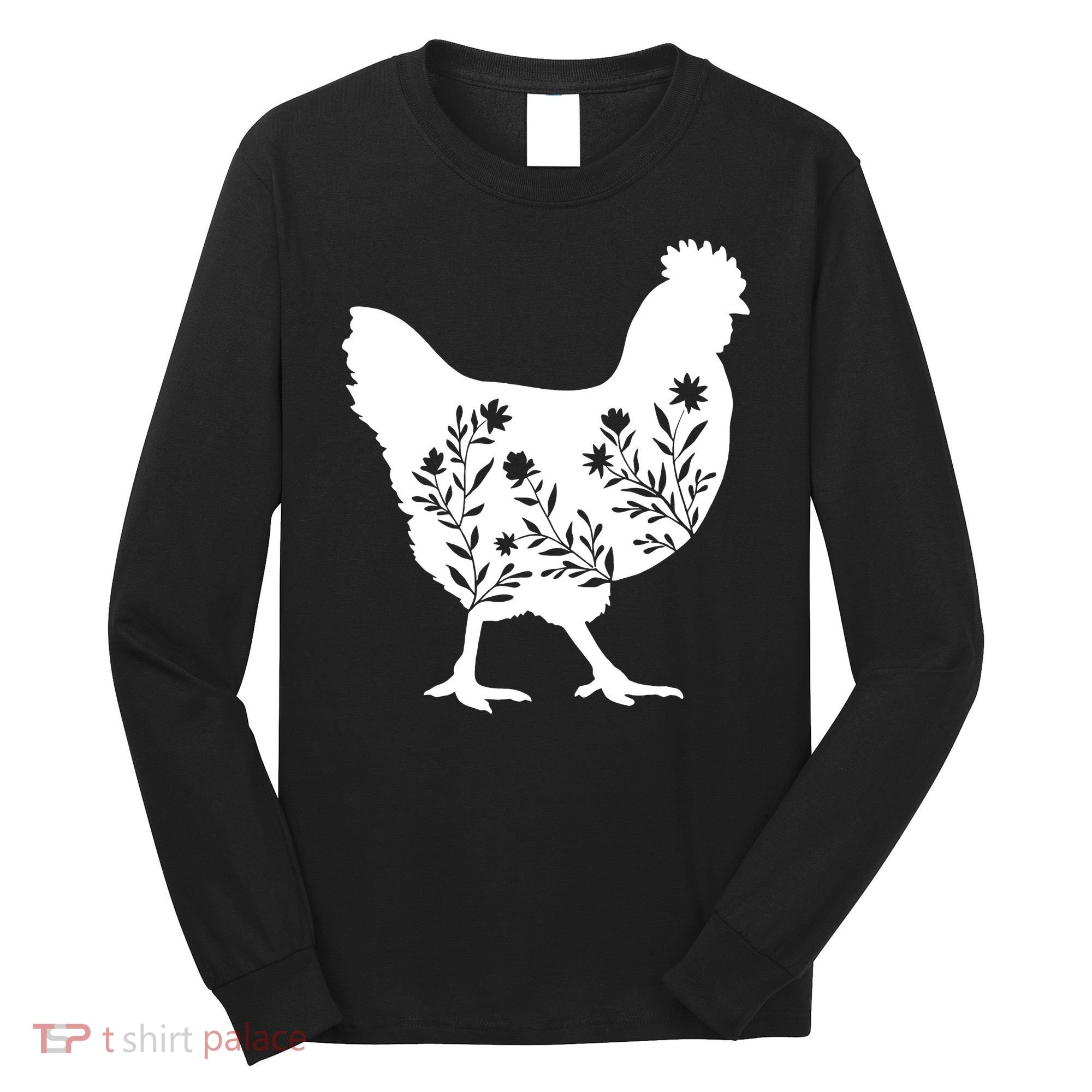 Mama Chicken Floral Mom Lover Mother Grandma Long Sleeve Shirt