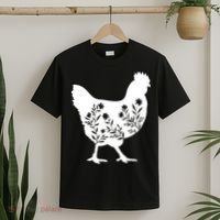 Mama Chicken Floral Mom Lover Mother Grandma T-Shirt thumb 2