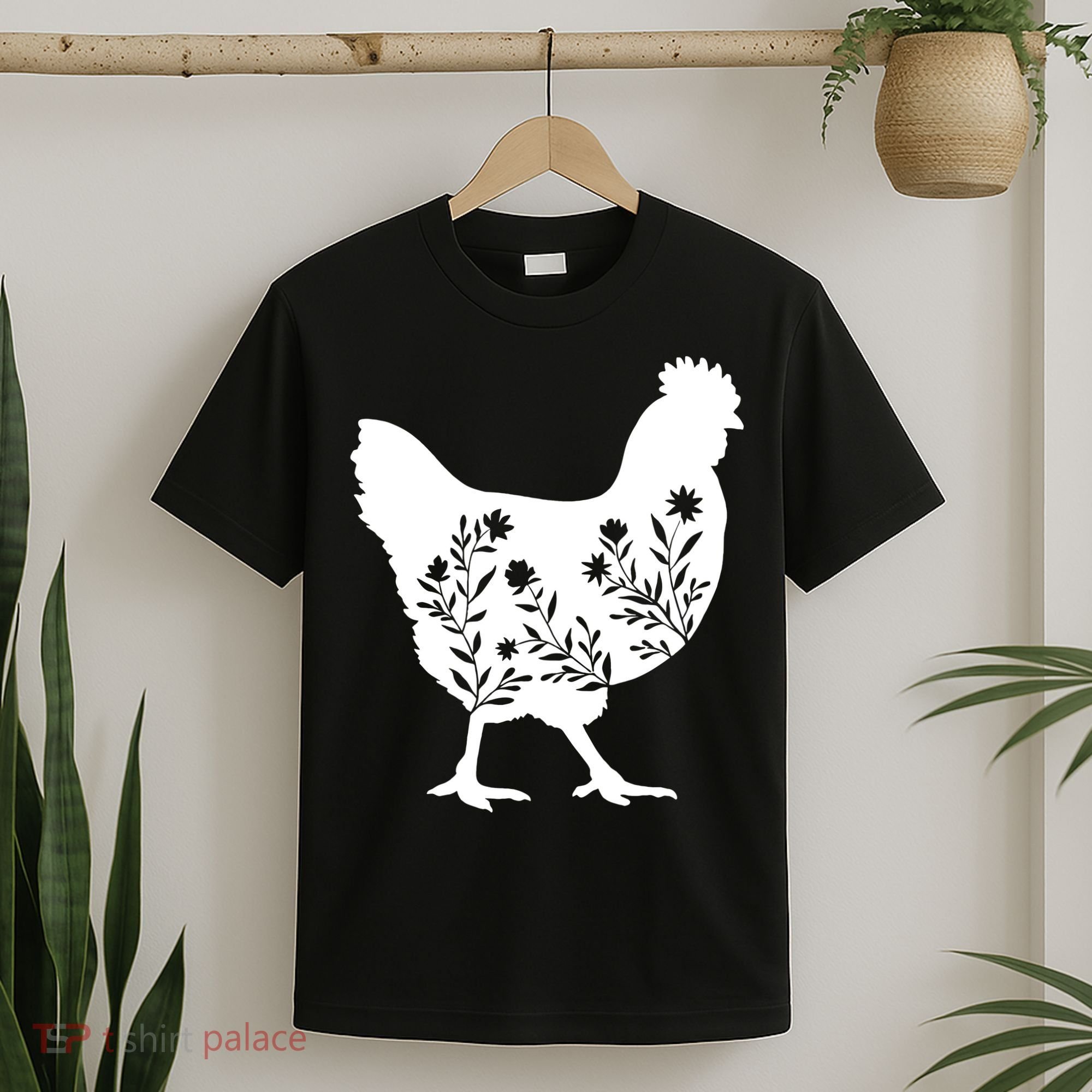 Mama Chicken Floral Mom Lover Mother Grandma T-Shirt