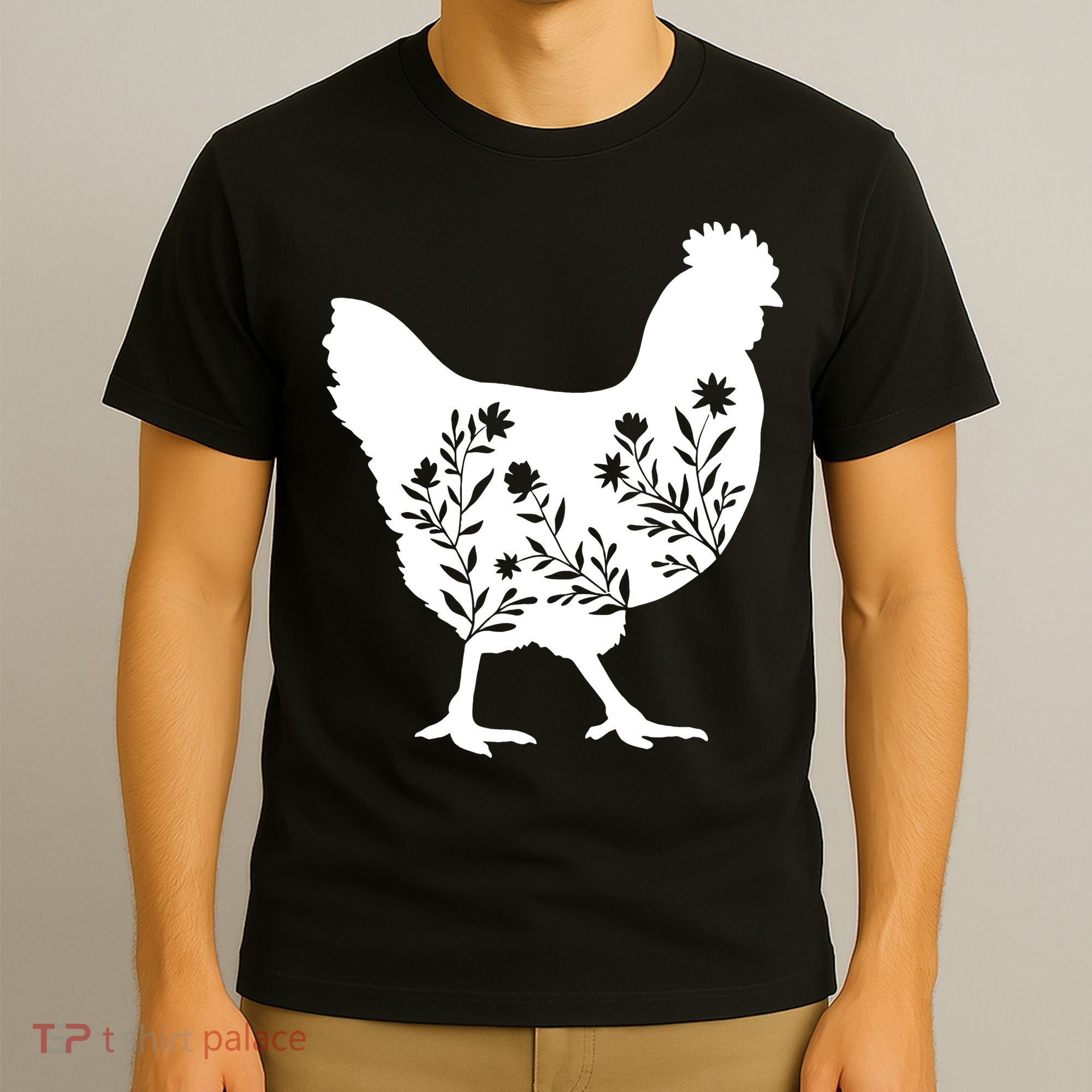 Mama Chicken Floral Mom Lover Mother Grandma T-Shirt