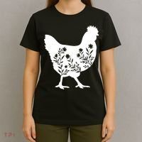 Mama Chicken Floral Mom Lover Mother Grandma T-Shirt thumb 4