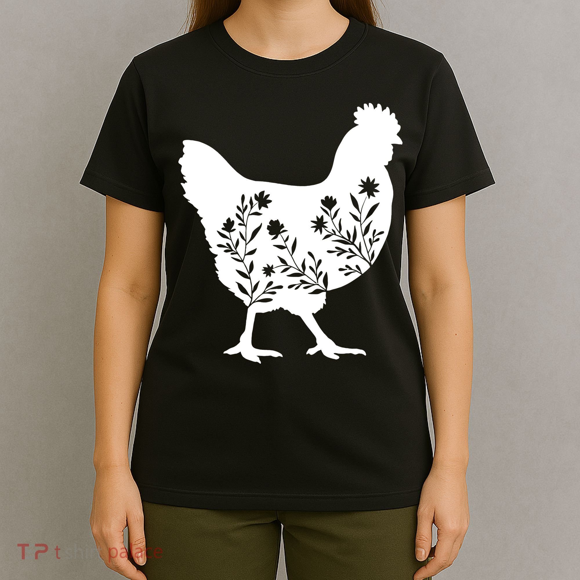 Mama Chicken Floral Mom Lover Mother Grandma T-Shirt