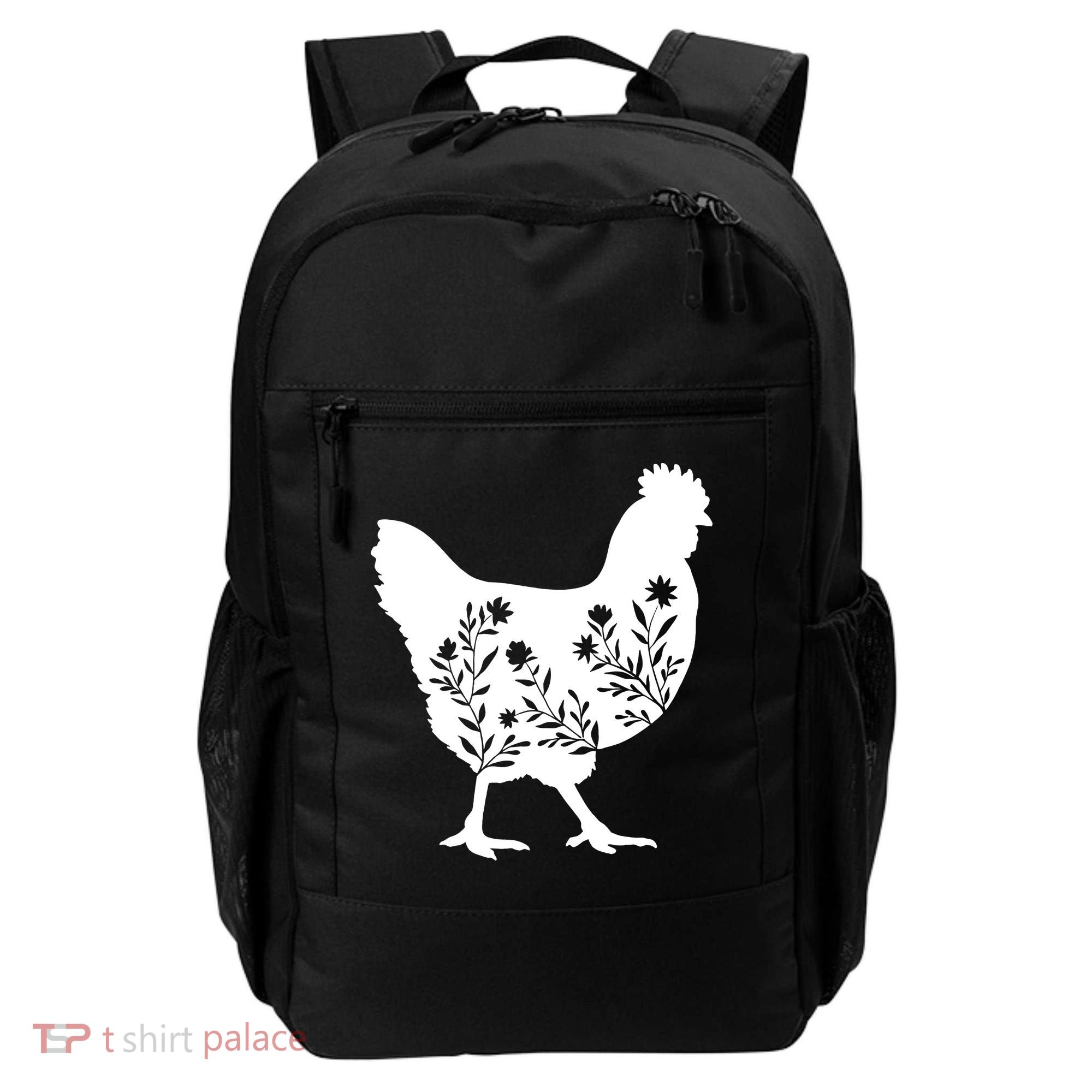 Mama Chicken Floral Mom Lover Mother Grandma Backpack