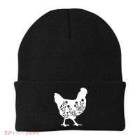 Mama Chicken Floral Mom Lover Mother Grandma Beanie thumb 0