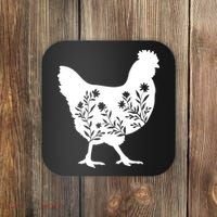 Mama Chicken Floral Mom Lover Mother Grandma Coaster thumb 0