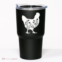 Mama Chicken Floral Mom Lover Mother Grandma Tumbler thumb 0