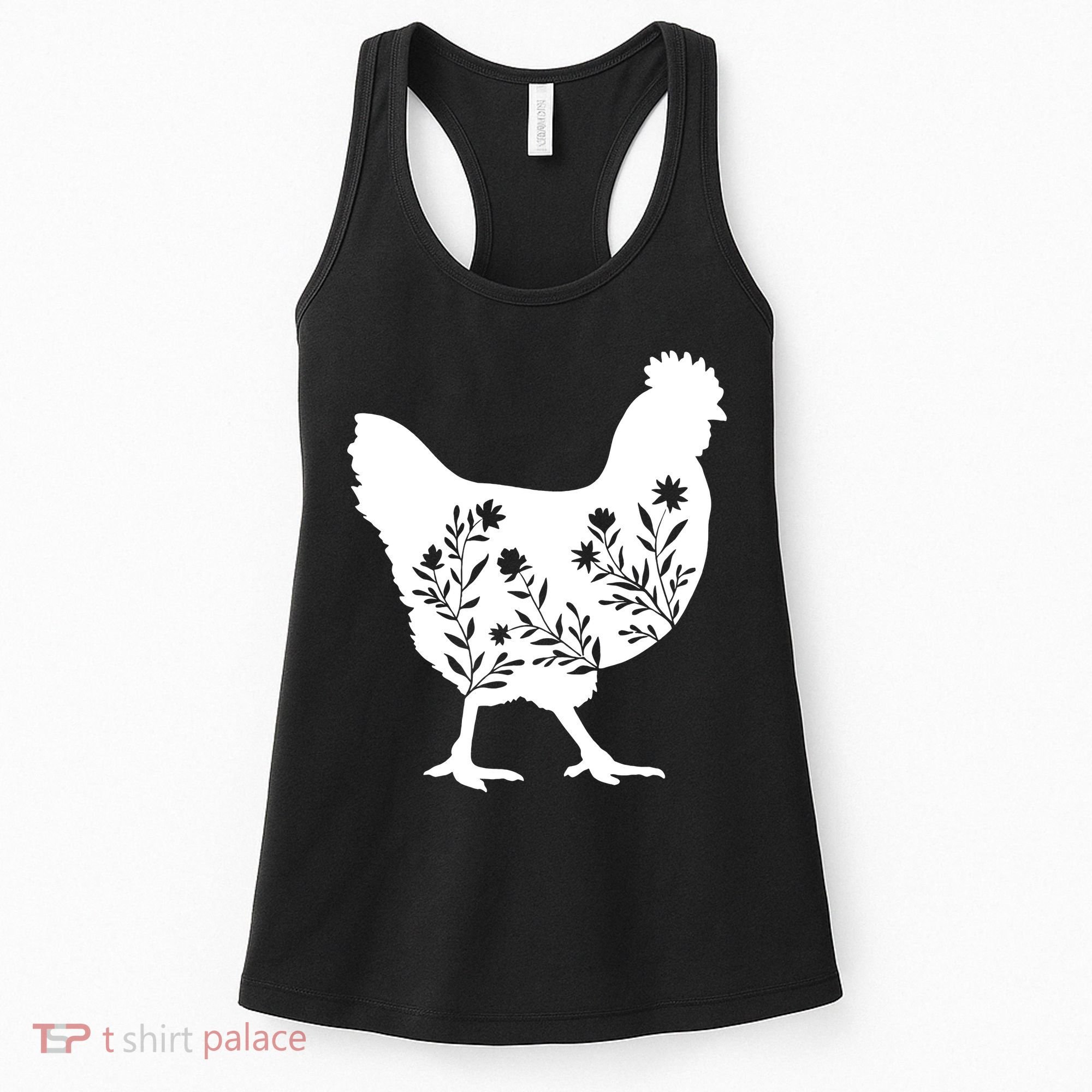 Mama Chicken Floral Mom Lover Mother Grandma Women's Tank Top