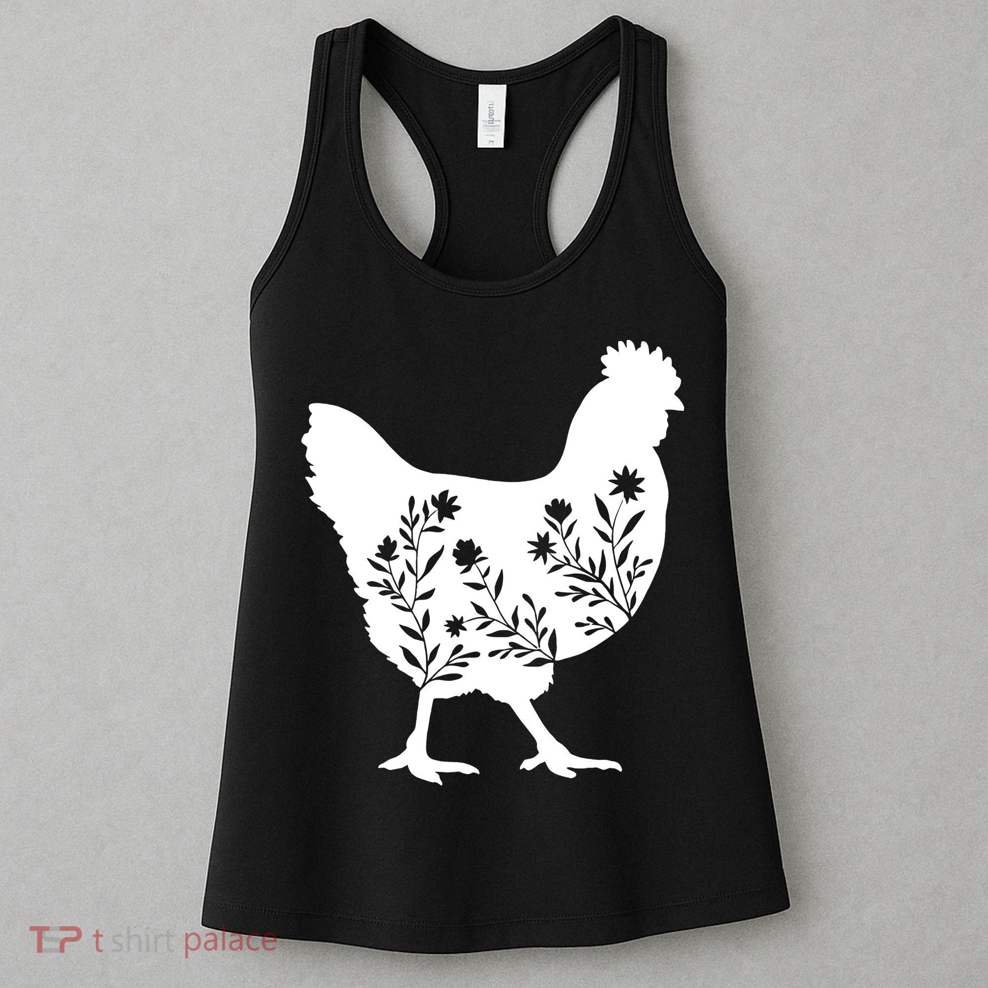 Mama Chicken Floral Mom Lover Mother Grandma Women's Tank Top