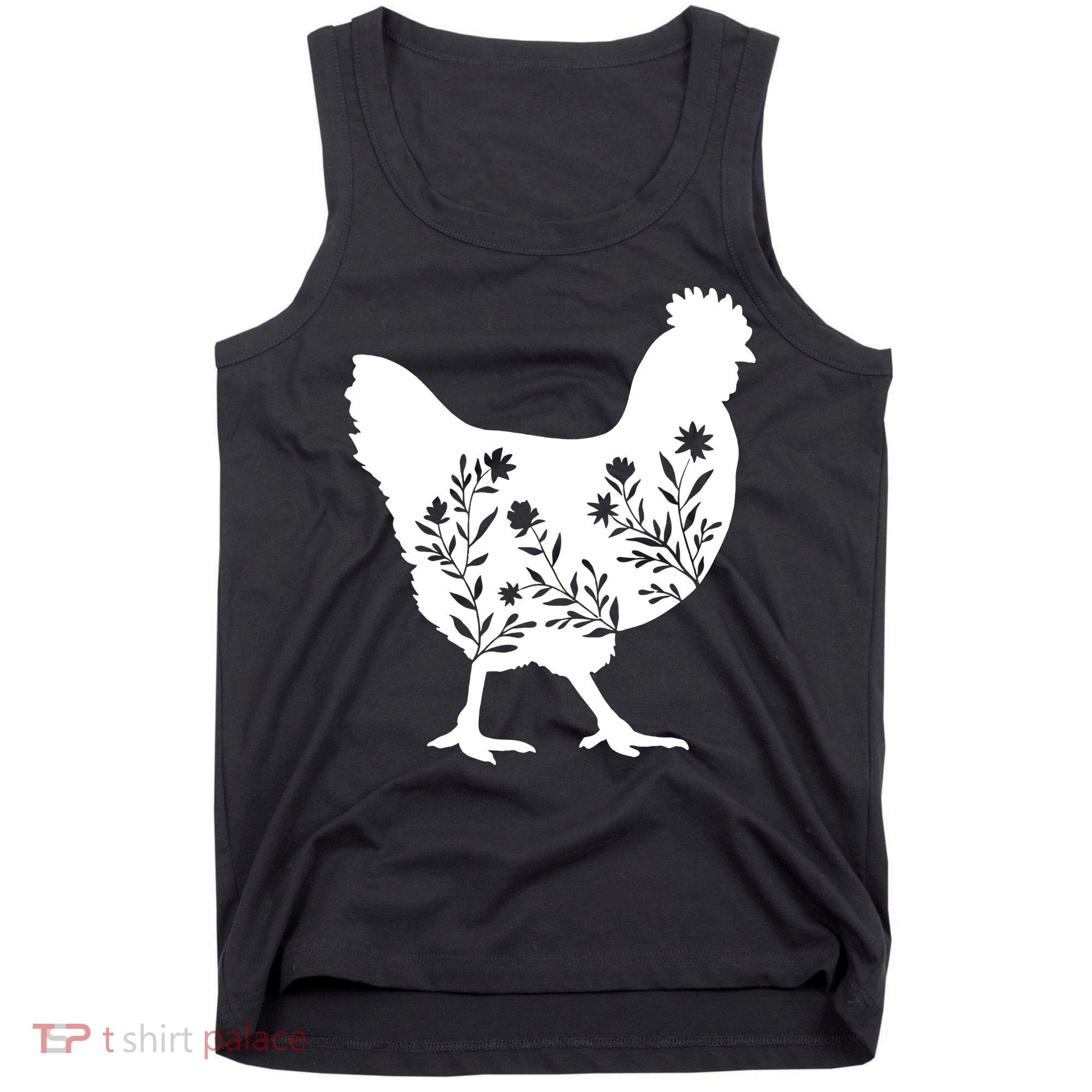 Mama Chicken Floral Mom Lover Mother Grandma Tank Top