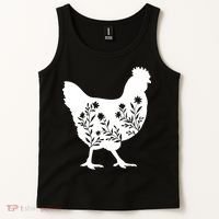 Mama Chicken Floral Mom Lover Mother Grandma Tank Top thumb 2