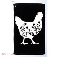 Mama Chicken Floral Mom Lover Mother Grandma Golf Towel thumb 0